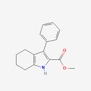 molecular formula C16H17NO2 B14393466 Methyl 3-phenyl-4,5,6,7-tetrahydro-1H-indole-2-carboxylate CAS No. 89649-47-8
