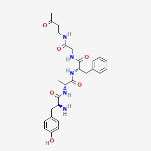 molecular formula C27H35N5O6 B14393493 L-Tyrosyl-D-alanyl-L-phenylalanyl-N-(3-oxobutyl)glycinamide CAS No. 88262-59-3