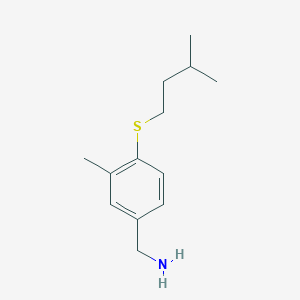 molecular formula C13H21NS B1439354 BENZENEMETHANAMINE, 3-METHYL-4-[(3-METHYLBUTYL)THIO]- CAS No. 804427-92-7