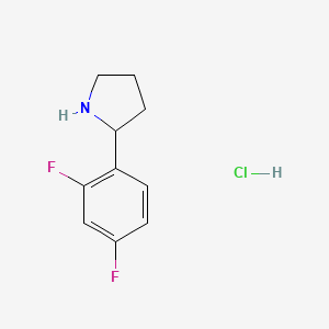 molecular formula C10H12ClF2N B1439355 2-(2,4-Difluorophenyl)pyrrolidine hydrochloride CAS No. 1189996-39-1
