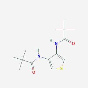 molecular formula C14H22N2O2S B14393565 N,N'-(Thiene-3,4-diyl)bis(2,2-dimethylpropanamide) CAS No. 90069-85-5