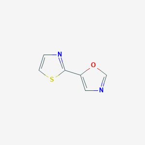 molecular formula C6H4N2OS B1439363 5-(1,3-Thiazol-2-yl)-1,3-oxazole CAS No. 681135-47-7