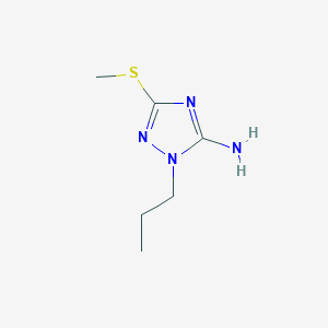 molecular formula C6H12N4S B14393719 3-(Methylsulfanyl)-1-propyl-1H-1,2,4-triazol-5-amine CAS No. 88722-38-7