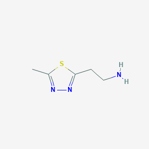 molecular formula C5H9N3S B1439374 2-(5-Methyl-1,3,4-thiadiazol-2-yl)ethanamine CAS No. 847155-17-3