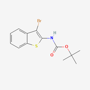 molecular formula C13H14BrNO2S B14393747 tert-Butyl (3-bromo-1-benzothiophen-2-yl)carbamate CAS No. 89564-07-8