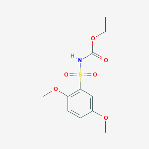 molecular formula C11H15NO6S B14393755 Ethyl (2,5-dimethoxybenzene-1-sulfonyl)carbamate CAS No. 90096-46-1