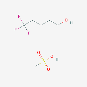 molecular formula C6H13F3O4S B14393772 Methanesulfonic acid;5,5,5-trifluoropentan-1-ol CAS No. 89866-60-4