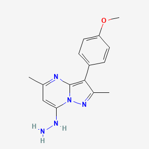7-Hydrazino-3-(4-methoxyphenyl)-2,5-dimethylpyrazolo[1,5-a]pyrimidine