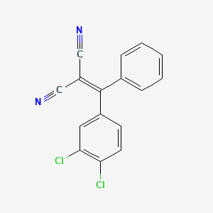 molecular formula C16H8Cl2N2 B14393783 [(3,4-Dichlorophenyl)(phenyl)methylidene]propanedinitrile CAS No. 89482-99-5