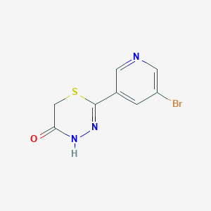molecular formula C8H6BrN3OS B14393786 2-(5-Bromopyridin-3-yl)-4H-1,3,4-thiadiazin-5(6H)-one CAS No. 88038-42-0