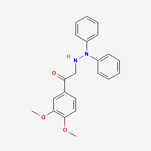 molecular formula C22H22N2O3 B14393818 1-(3,4-Dimethoxyphenyl)-2-(2,2-diphenylhydrazinyl)ethan-1-one CAS No. 89948-91-4