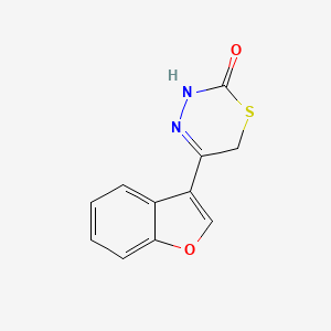 molecular formula C11H8N2O2S B14393828 5-(1-Benzofuran-3-yl)-3,6-dihydro-2H-1,3,4-thiadiazin-2-one CAS No. 88038-37-3