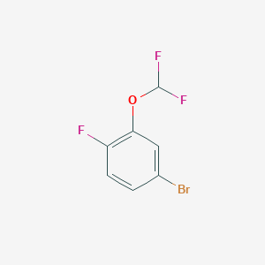 molecular formula C7H4BrF3O B1439384 4-Bromo-2-(difluoromethoxy)-1-fluorobenzene CAS No. 954235-78-0