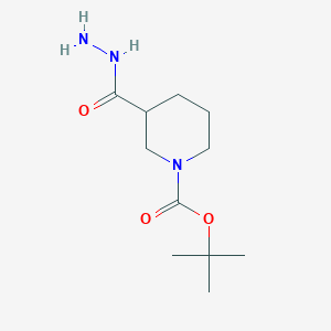 molecular formula C11H21N3O3 B1439385 Tert-butyl 3-(hydrazinecarbonyl)piperidine-1-carboxylate CAS No. 625470-88-4