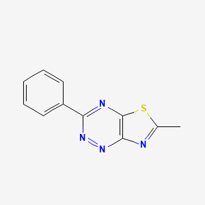 molecular formula C11H8N4S B14393892 Thiazolo[5,4-e]-1,2,4-triazine, 6-methyl-3-phenyl- CAS No. 89730-67-6