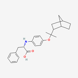 molecular formula C25H31NO3 B14393910 N-(4-{[2-(Bicyclo[2.2.1]heptan-2-yl)propan-2-yl]oxy}phenyl)-L-phenylalanine CAS No. 87991-55-7