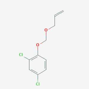 molecular formula C10H10Cl2O2 B14393931 2,4-Dichloro-1-{[(prop-2-en-1-yl)oxy]methoxy}benzene CAS No. 89685-76-7