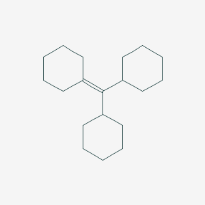 molecular formula C19H32 B14393944 Cyclohexane, 1,1'-(cyclohexylidenemethylene)bis- CAS No. 88556-97-2