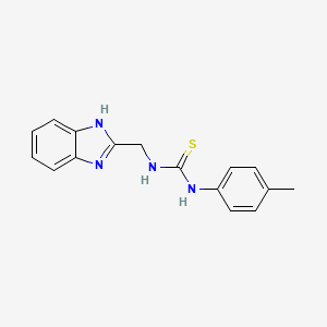 molecular formula C16H16N4S B14393947 N-[(1H-Benzimidazol-2-yl)methyl]-N'-(4-methylphenyl)thiourea CAS No. 89334-48-5
