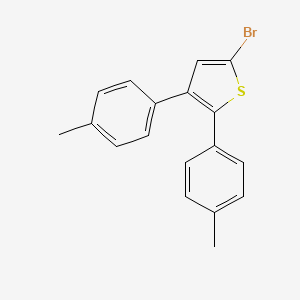 molecular formula C18H15BrS B14393979 5-Bromo-2,3-bis(4-methylphenyl)thiophene CAS No. 88149-90-0