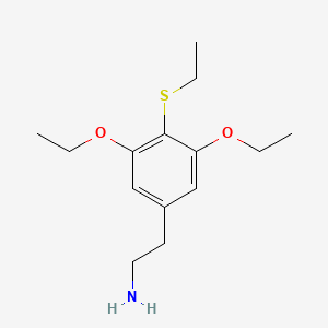 molecular formula C14H23NO2S B14393982 Benzeneethanamine, 3,5-diethoxy-4-(ethylthio)- CAS No. 90109-53-8