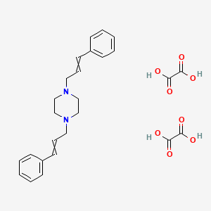 molecular formula C26H30N2O8 B14394020 1,4-Bis(3-phenylprop-2-enyl)piperazine;oxalic acid CAS No. 88172-17-2