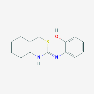 molecular formula C14H16N2OS B14394042 2-[(5,6,7,8-Tetrahydro-4H-3,1-benzothiazin-2-yl)amino]phenol CAS No. 89996-40-7
