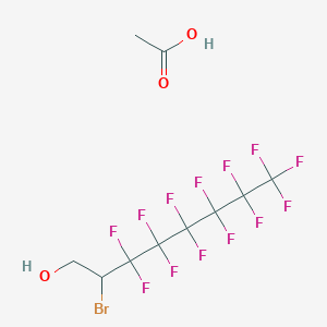 molecular formula C10H8BrF13O3 B14394063 Acetic acid;2-bromo-3,3,4,4,5,5,6,6,7,7,8,8,8-tridecafluorooctan-1-ol CAS No. 89807-82-9