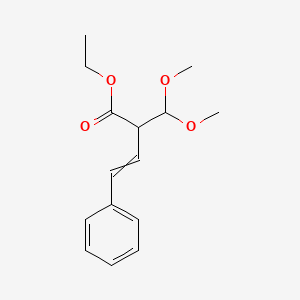 molecular formula C15H20O4 B14394094 Ethyl 2-(dimethoxymethyl)-4-phenylbut-3-enoate CAS No. 87986-28-5