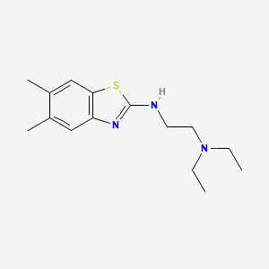 molecular formula C15H23N3S B1439422 N'-(5,6-dimethyl-1,3-benzothiazol-2-yl)-N,N-diethylethane-1,2-diamine CAS No. 1177341-12-6
