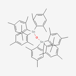 molecular formula C54H66OSn2 B14394250 Hexakis(2,4,6-trimethylphenyl)distannoxane CAS No. 88225-91-6