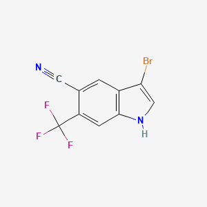 3-bromo-6-(trifluoromethyl)-1H-indole-5-carbonitrile