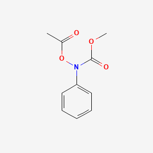 molecular formula C10H11NO4 B14394287 Methyl (acetyloxy)phenylcarbamate CAS No. 88150-24-7