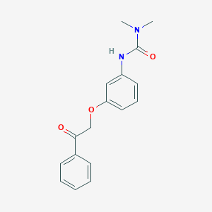 molecular formula C17H18N2O3 B14394305 N,N-Dimethyl-N'-[3-(2-oxo-2-phenylethoxy)phenyl]urea CAS No. 87476-00-4