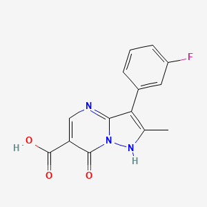 3-(3-Fluorophenyl)-2-methyl-7-oxo-4,7-dihydropyrazolo[1,5-a]pyrimidine-6-carboxylic acid
