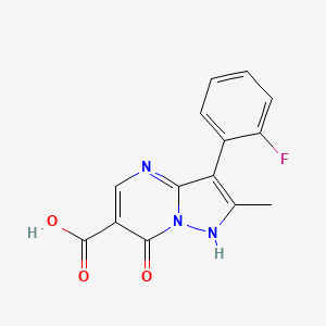 3-(2-Fluorophenyl)-2-methyl-7-oxo-4,7-dihydropyrazolo[1,5-a]pyrimidine-6-carboxylic acid
