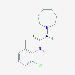 molecular formula C14H20ClN3O B14394390 N-Azepan-1-yl-N'-(2-chloro-6-methylphenyl)urea CAS No. 88302-32-3