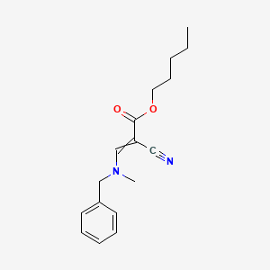 molecular formula C17H22N2O2 B14394422 Pentyl 3-[benzyl(methyl)amino]-2-cyanoprop-2-enoate CAS No. 88107-45-3