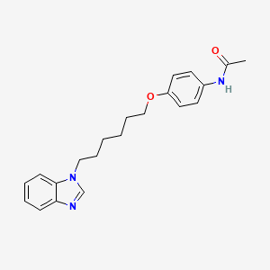molecular formula C21H25N3O2 B14394424 N-(4-{[6-(1H-Benzimidazol-1-yl)hexyl]oxy}phenyl)acetamide CAS No. 88138-01-6