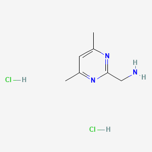 molecular formula C7H13Cl2N3 B1439448 (4,6-Dimethylpyrimidin-2-yl)methanamine dihydrochloride CAS No. 1185168-17-5