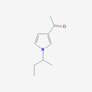 molecular formula C10H15NO B143945 1-(1-Methylpropyl)-3-acetyl-1H-pyrrole CAS No. 133611-45-7