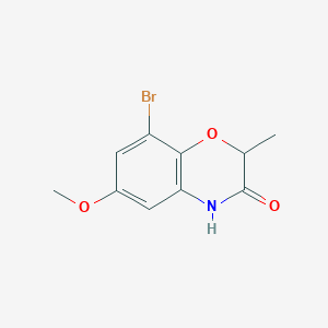 molecular formula C10H10BrNO3 B1439452 8-bromo-6-methoxy-2-methyl-2H-1,4-benzoxazin-3(4H)-one CAS No. 1092352-94-7