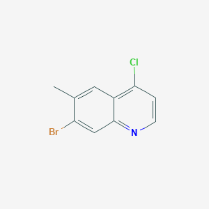 molecular formula C10H7BrClN B1439454 7-Bromo-4-chloro-6-methylquinoline CAS No. 1189105-59-6