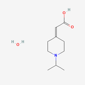 molecular formula C10H19NO3 B1439472 (1-Isopropyl-4-piperidinylidene)acetic acid hydrate CAS No. 1185506-84-6