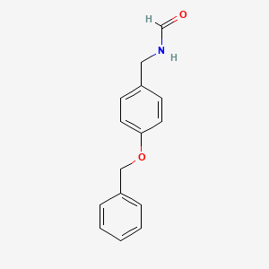 molecular formula C15H15NO2 B14394723 N-{[4-(Benzyloxy)phenyl]methyl}formamide CAS No. 89790-11-4