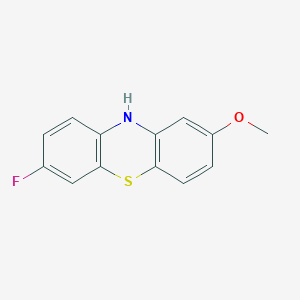 molecular formula C13H10FNOS B14394731 7-Fluoro-2-methoxy-10H-phenothiazine CAS No. 89733-06-2
