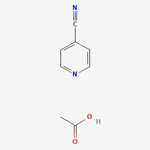 molecular formula C8H8N2O2 B14394741 Acetic acid;pyridine-4-carbonitrile CAS No. 89937-13-3
