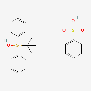 molecular formula C23H28O4SSi B14394751 Tert-butyl-hydroxy-diphenylsilane;4-methylbenzenesulfonic acid CAS No. 89902-46-5