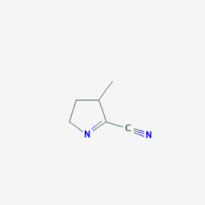molecular formula C6H8N2 B14394769 4-Methyl-3,4-dihydro-2H-pyrrole-5-carbonitrile CAS No. 90036-35-4