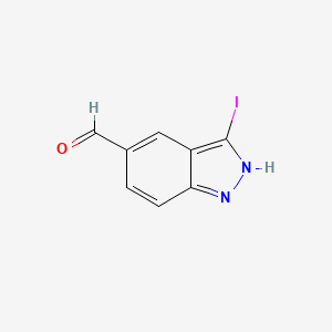 molecular formula C8H5IN2O B1439477 3-Iodo-1H-indazole-5-carbaldehyde CAS No. 944899-01-8